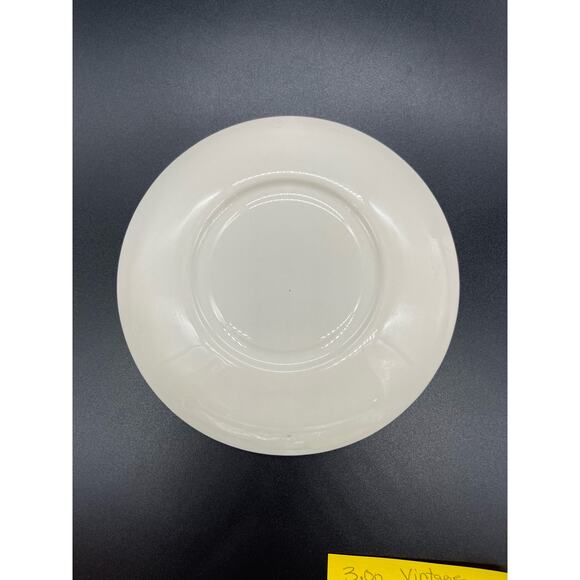 Vintage Atomic 1950’s Set of 4 White Saucers with Pink Silver & Black Design - Picture 6 of 7